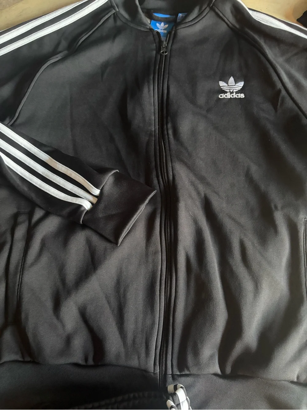 Mens Adidas Originals Firebird Track Suit set Zip Jacket & Pants BLACK Size XL
